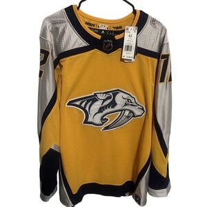 Nashville Predators Adidas Reverse Retro 1.0 Authentic NHL Hockey Jersey 42 NWT